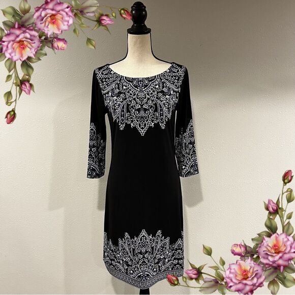 WHBM rhinestones embellished long sleeve midi dress - Picture 1 of 12